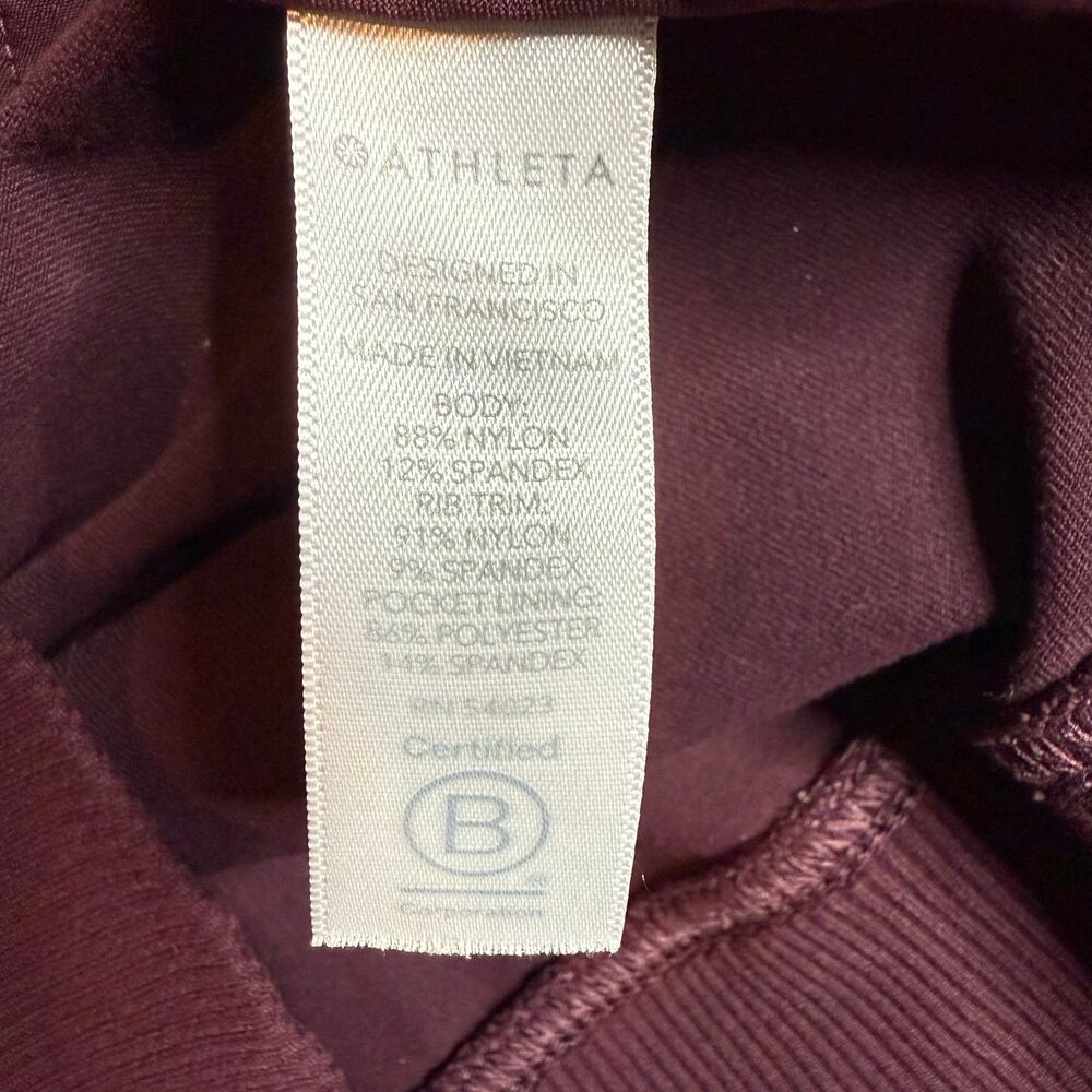 Athleta Women's Retro Style Circa Full Zip Track Jacket in Antique Burgundy - XS - Picture 11 of 11